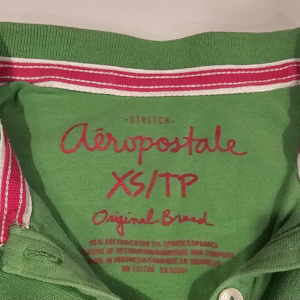 Green Aeropostale Polo Shirt with Embroidered Logo - Picture 4 of 4